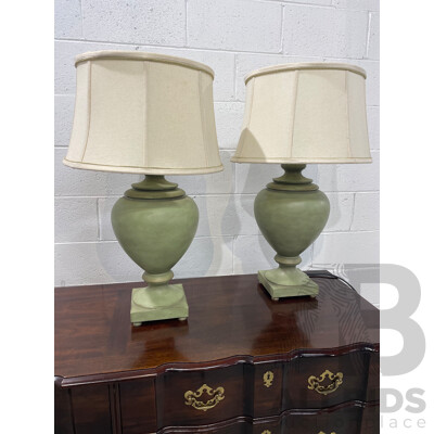 Pair of StyleCraft Oldsbury Green Table Lamp  