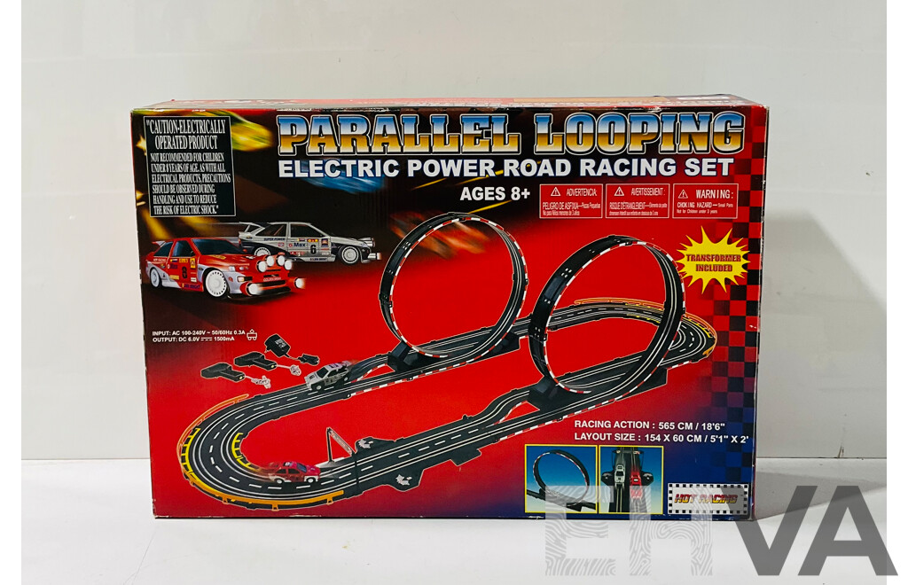 Parallel Looping Electric Power Road Racing Set in Original Packaging