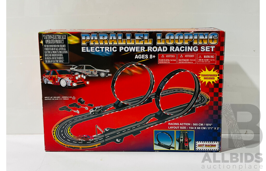 Parallel Looping Electric Power Road Racing Set in Original Packaging