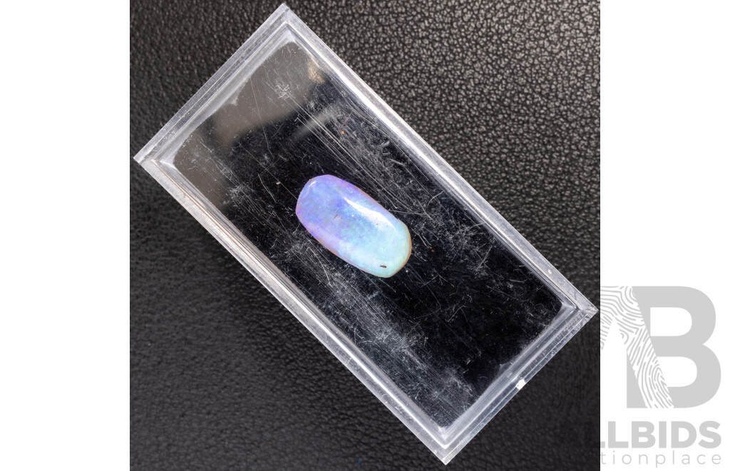 Australian Lightning Ridge Solid Black Opal, 3.65ct