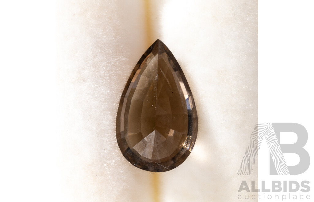 Australian Natural Brown Zircon, Pear Cut Gemstone, 1.60ct