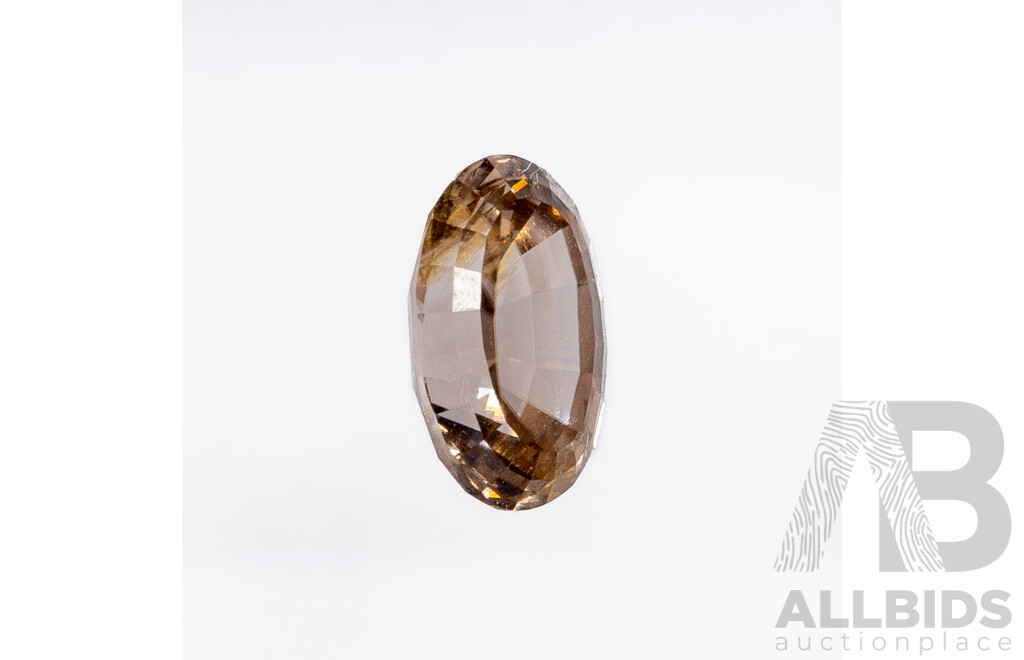 Australian Natural Brown Zircon, Oval Cut Gemstone, 1.20ct