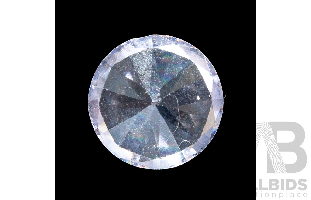 Australian Natural Topaz, Palest Blue Round Brilliant Cut Gemstone, 2.30ct