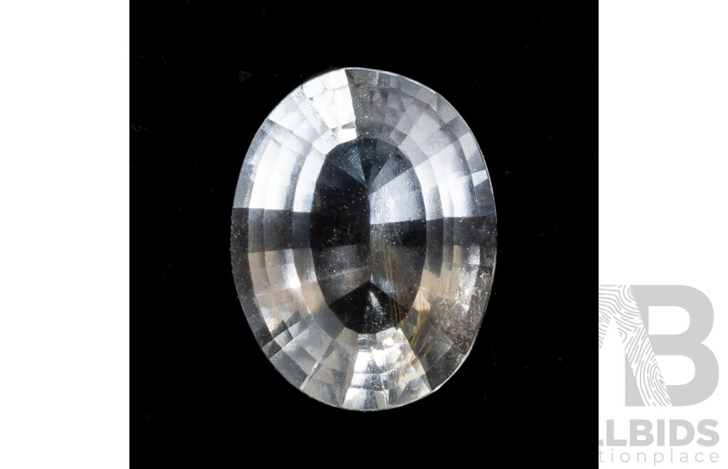 Australian Natural White Topaz, Oval Cut Gemstone, 1.70ct