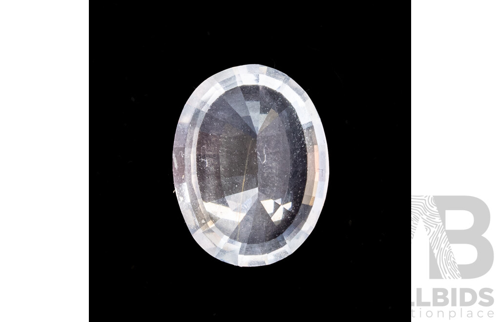 Australian Natural White Topaz, Oval Cut Gemstone, 1.70ct