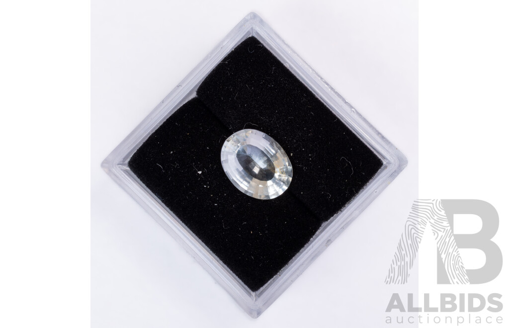 Australian Natural White Topaz, Oval Cut Gemstone, 1.70ct