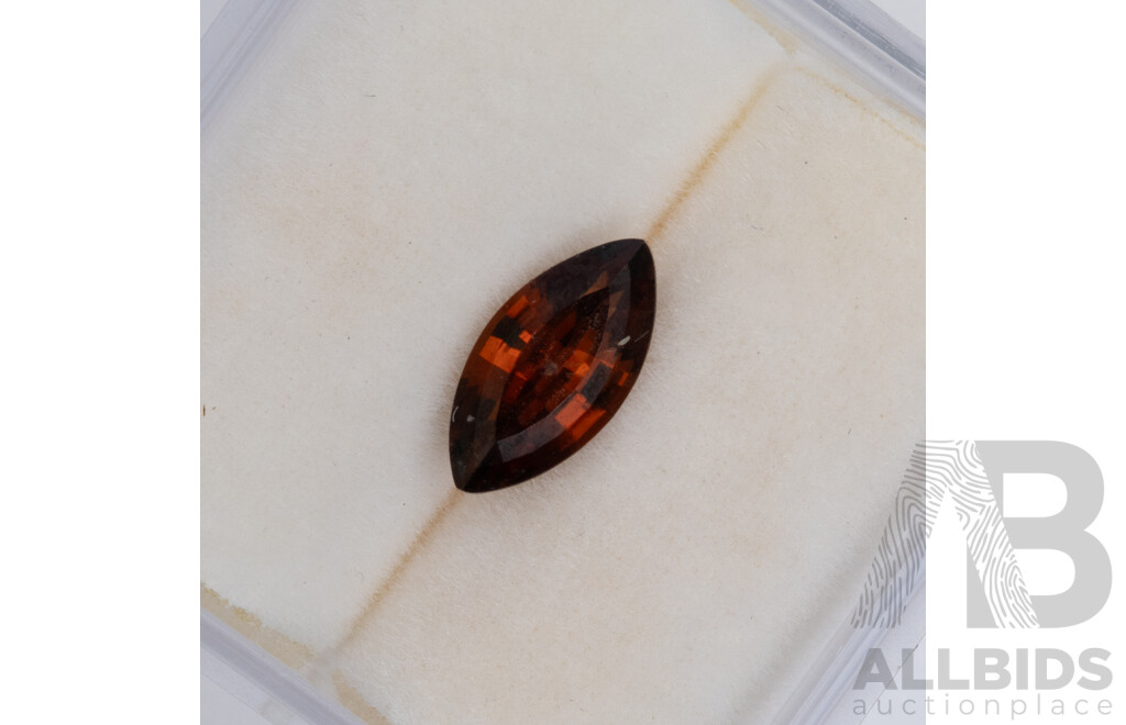 Autralian Red Zircon, Natural Unset Marquise Cut Gemstone, 0.75CT