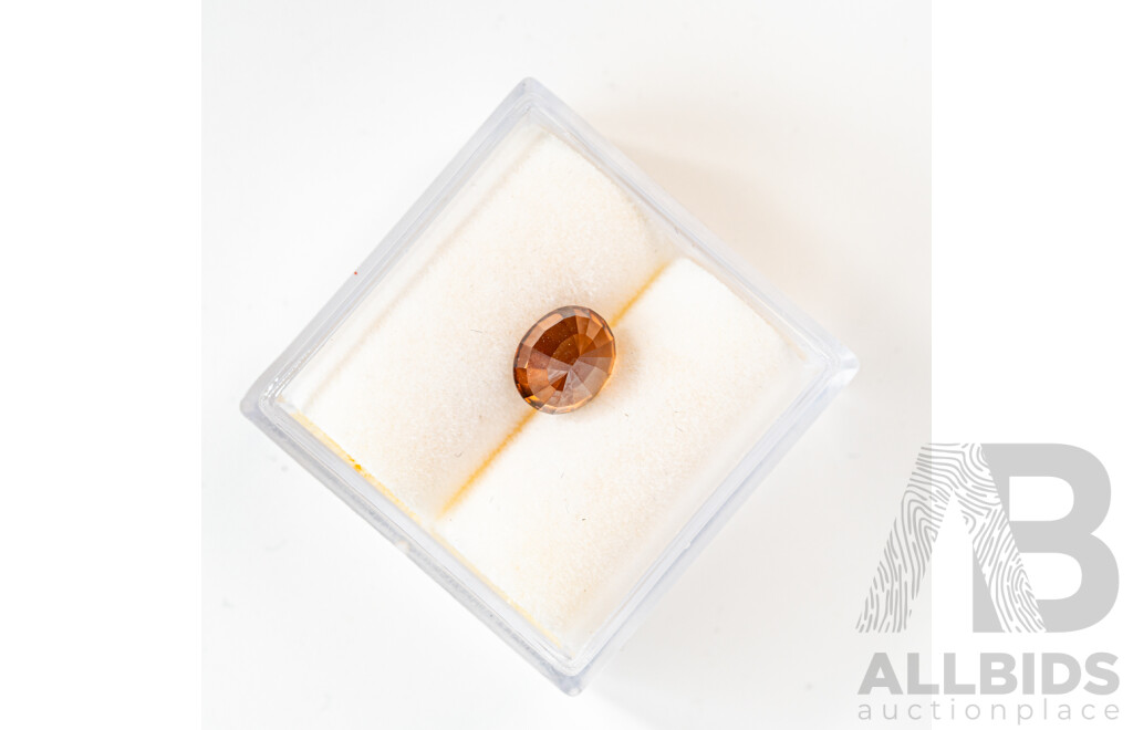 Autralian Brown Zircon, Natural Unset Oval Cut Gemstone, 1.40CT
