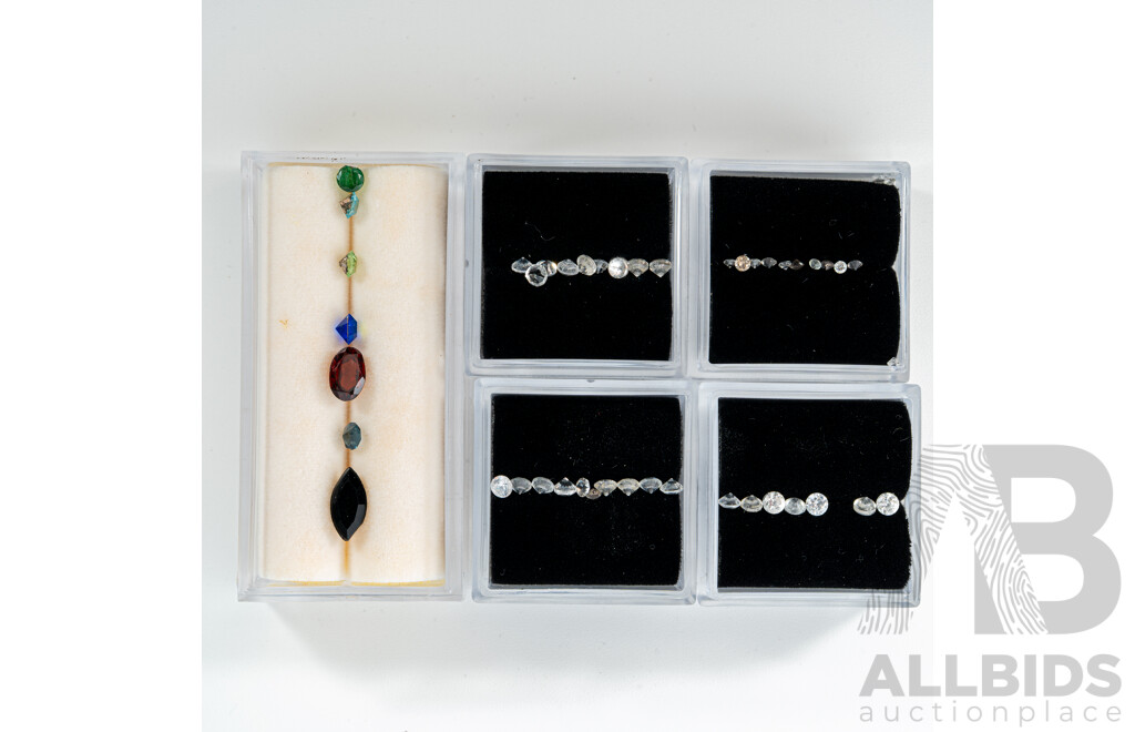 Collection of Natural & Synthetic Gemstones Including White Topaz