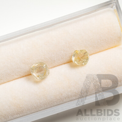 Diamonds, (2) Uncut Crystal Formations, 0.65ct & 1.05ct