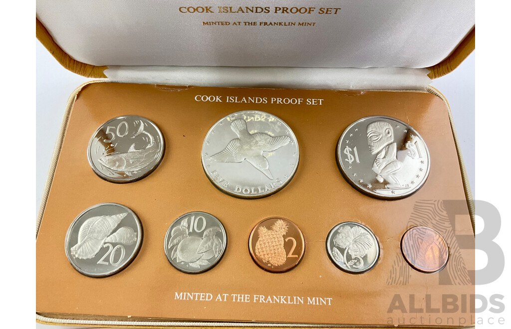 Cook Islands Franklin Mint 1976 Proof Coin Set