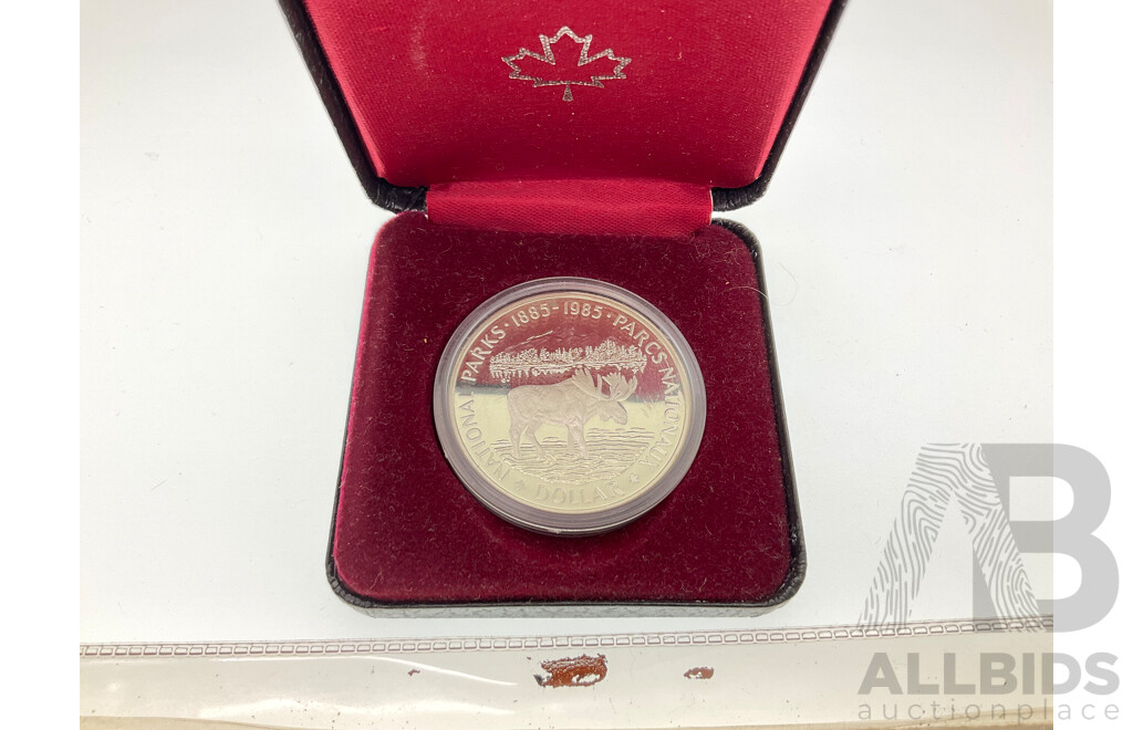 Canada 1960 UNC Coin Set and 1985 National Parks Silver One Dollar .500