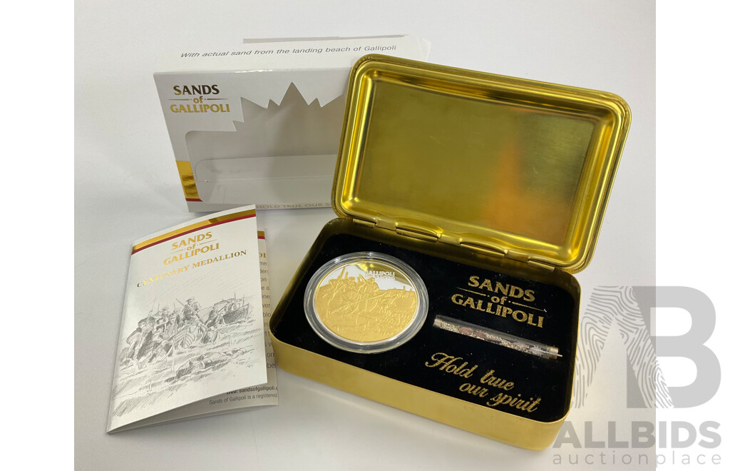 Sands of Gallipoli 2015 Centenary Medallion, Hold True Our Spirit