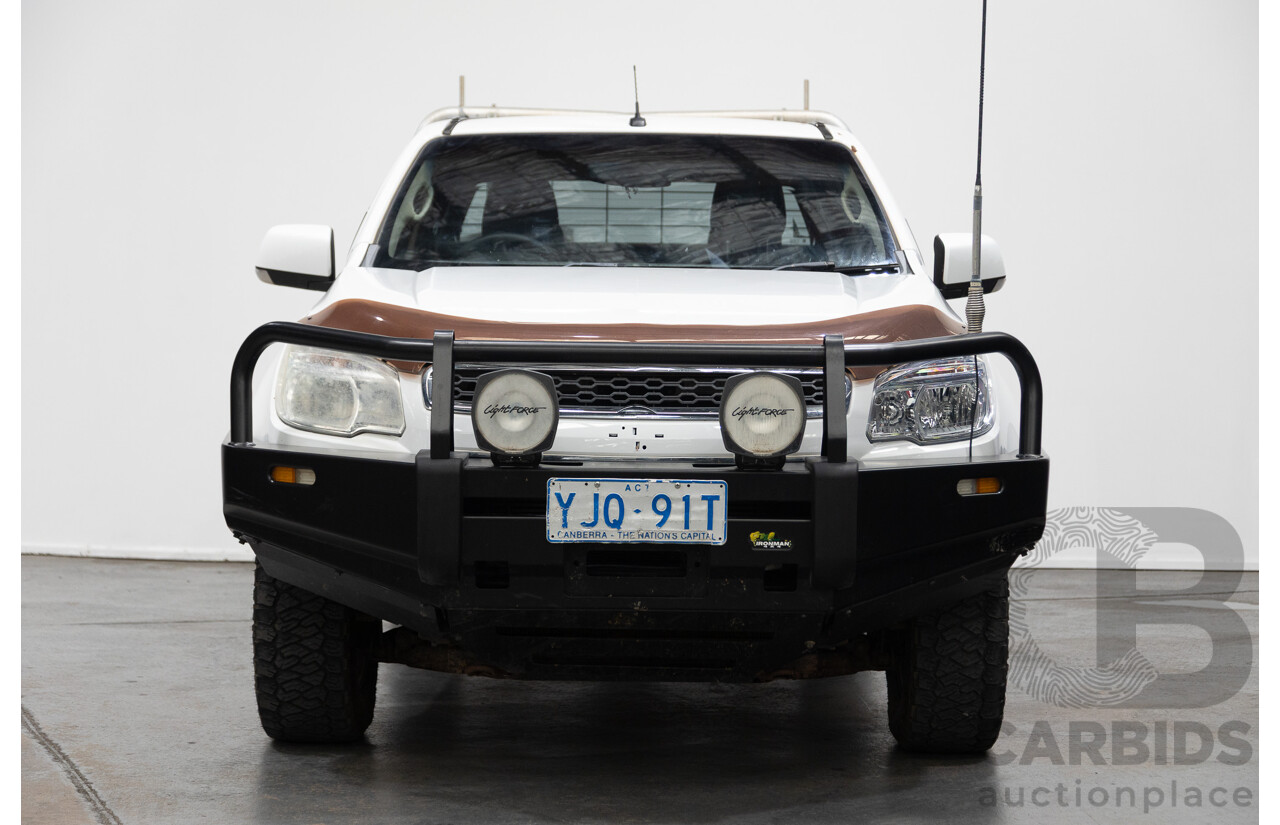 6/2013 Holden Colorado LX Thunder (4x4) RG Crew C/Chas White 2.8L