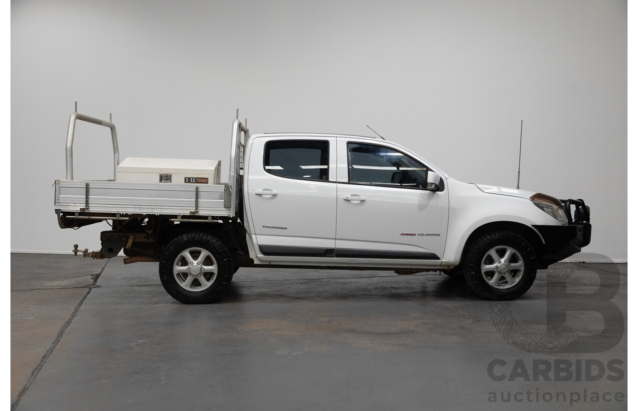 6/2013 Holden Colorado LX Thunder (4x4) RG Crew C/Chas White 2.8L