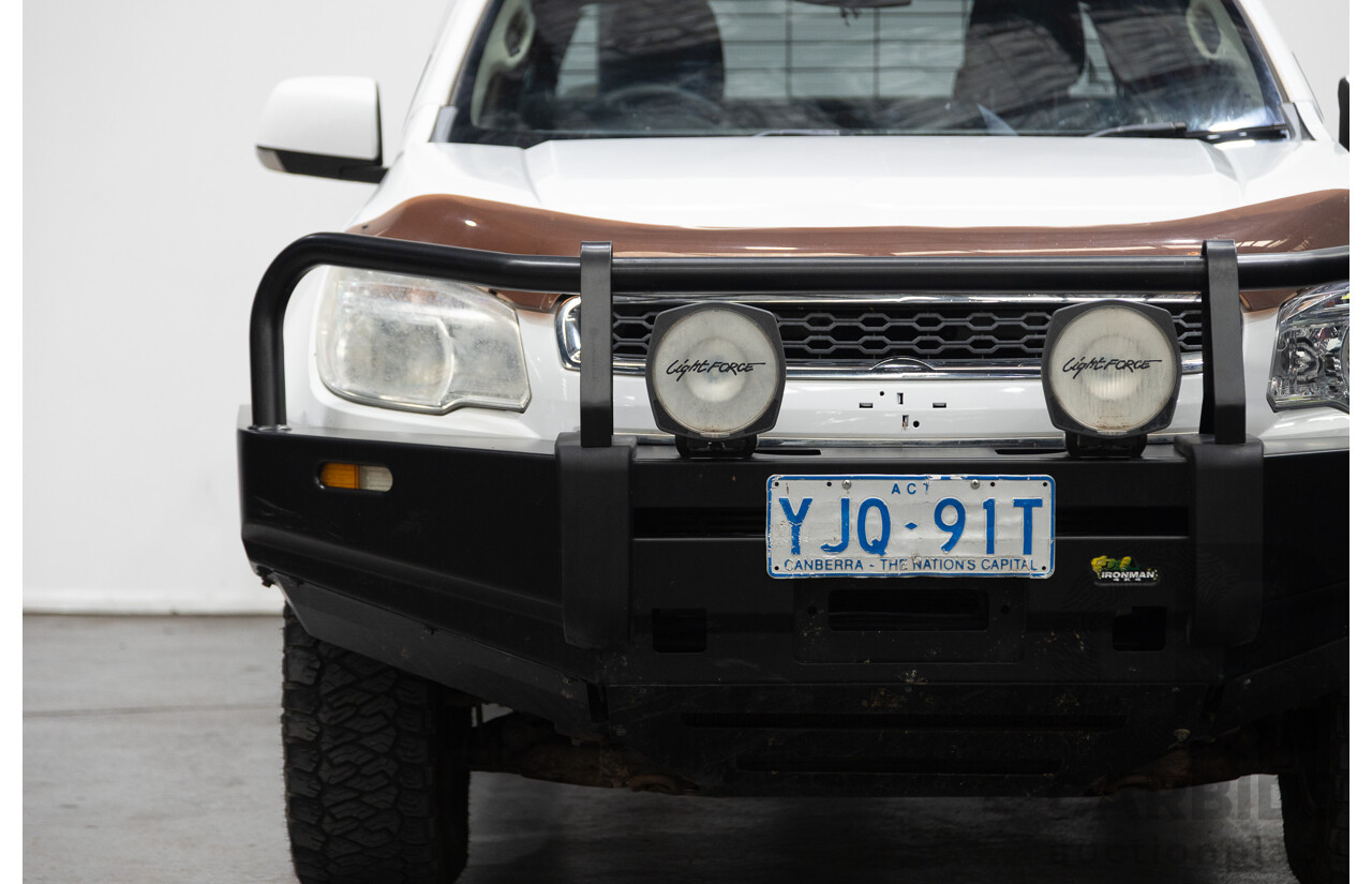 6/2013 Holden Colorado LX Thunder (4x4) RG Crew C/Chas White 2.8L