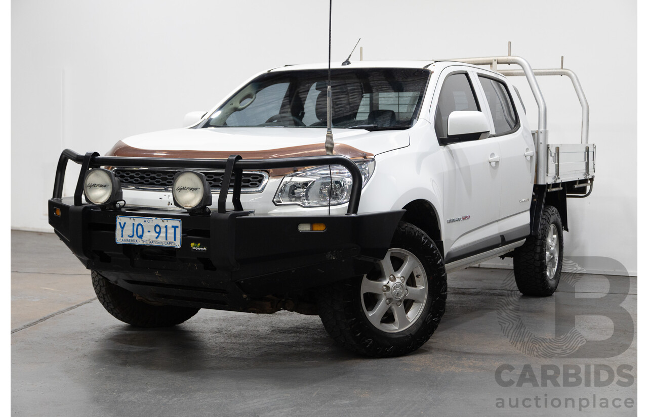 6/2013 Holden Colorado LX Thunder (4x4) RG Crew C/Chas White 2.8L