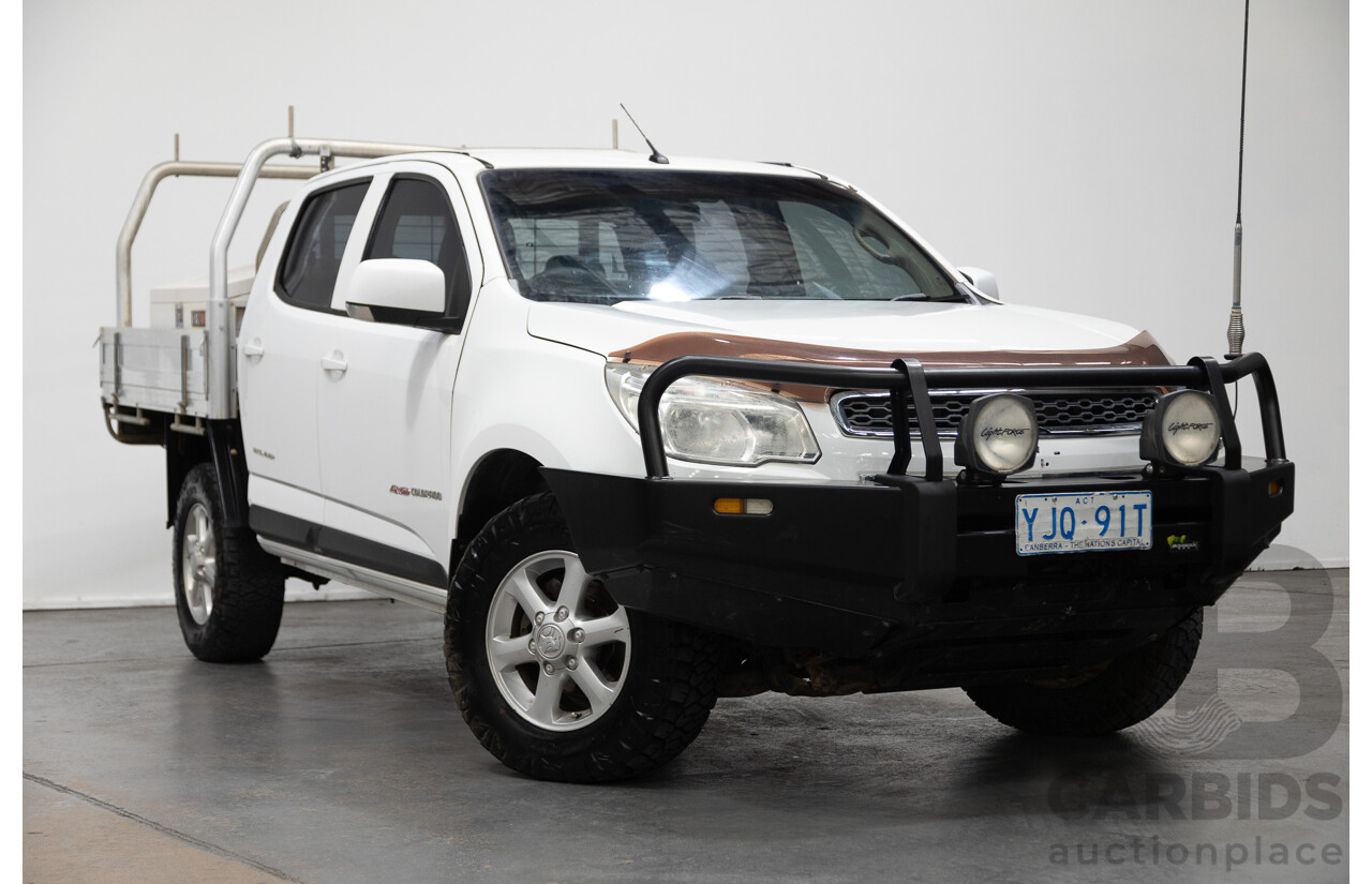 6/2013 Holden Colorado LX Thunder (4x4) RG Crew C/Chas White 2.8L