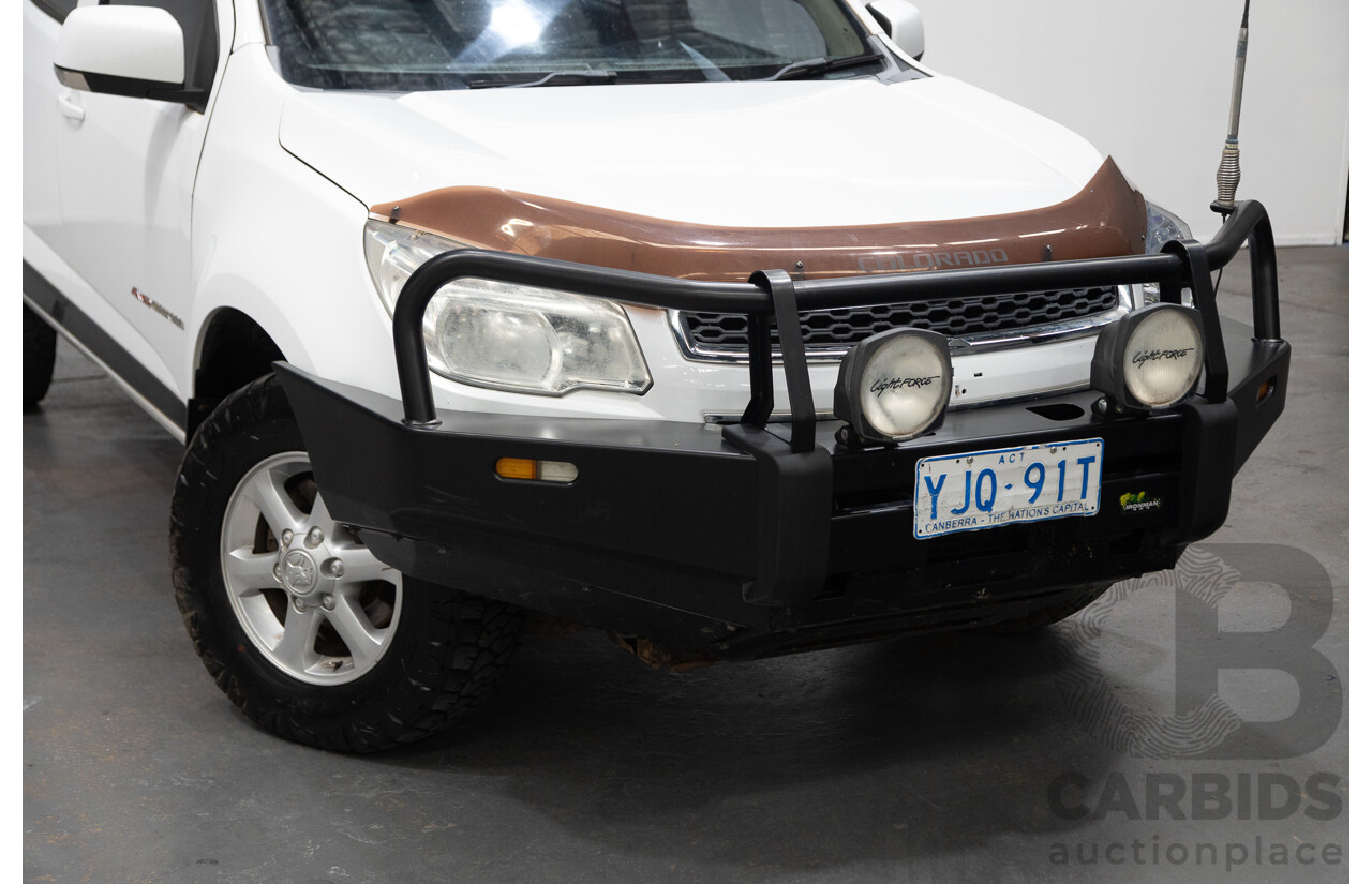 6/2013 Holden Colorado LX Thunder (4x4) RG Crew C/Chas White 2.8L