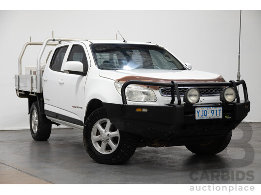 6/2013 Holden Colorado LX Thunder (4x4) RG Crew C/Chas White 2.8L