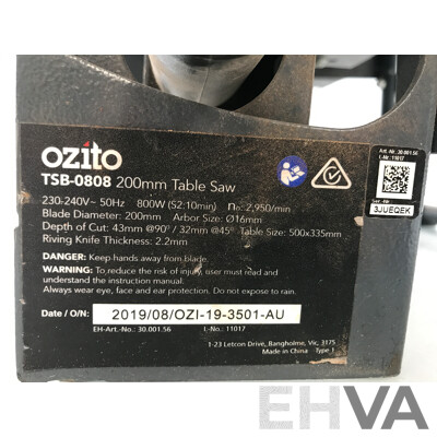 Ozito 200mm Table Saw