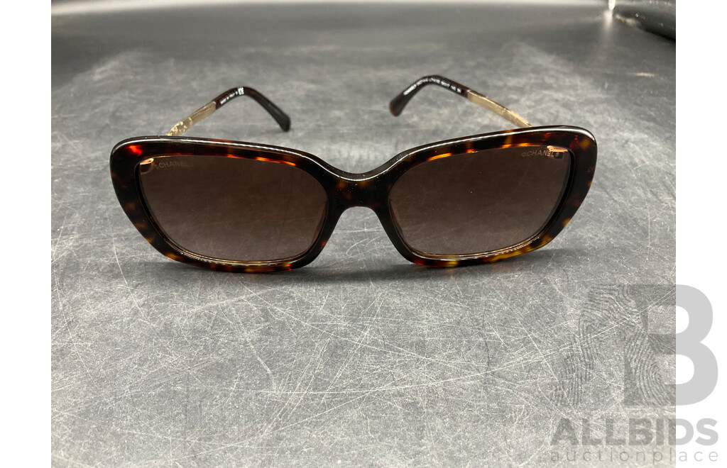 Pearl Square 5427-H-A Tortoise 56-17 Branded CHANEL  Sunglasses - ORP $799