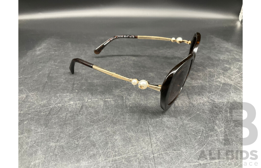 Pearl Square 5427-H-A Tortoise 56-17 Branded CHANEL  Sunglasses - ORP $799