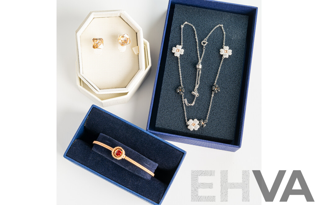 Swarovski Crystal Jewellery Items 5613680, 5389491 & 5482675 - All as New and in Original Presentation Boxes