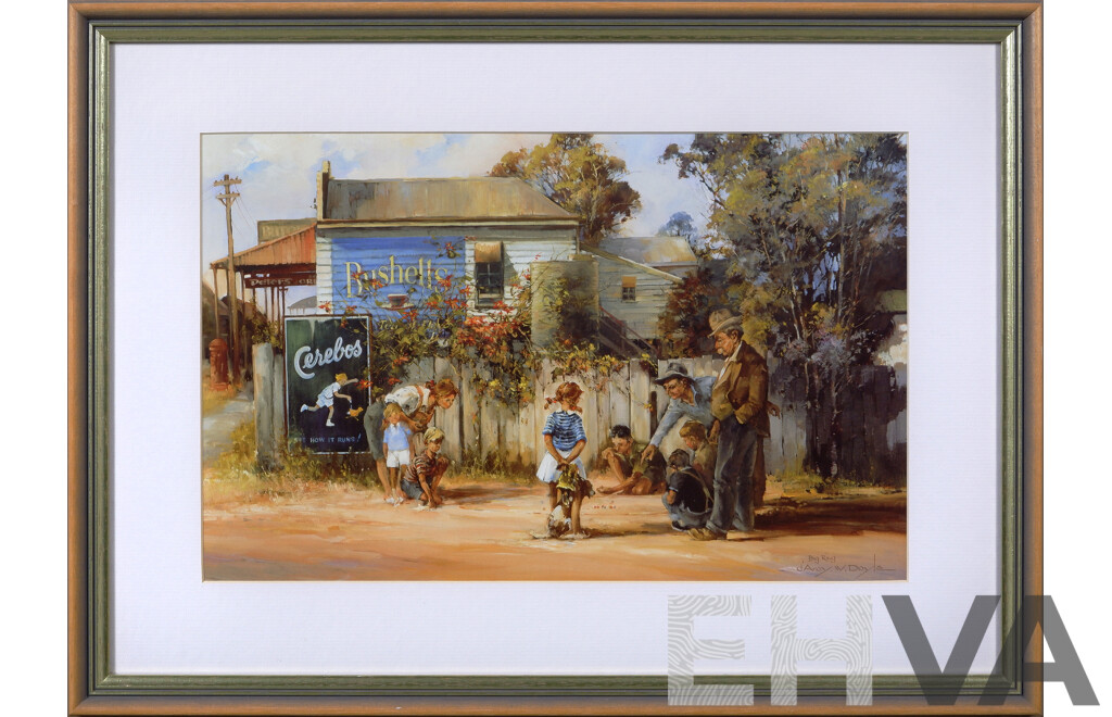 D'Arcy William Doyle, (20th Century, Australian, 1932-2001), Big Ring, Quality Reproduction Print of Original Oil, 39 x 53 cm (frame)