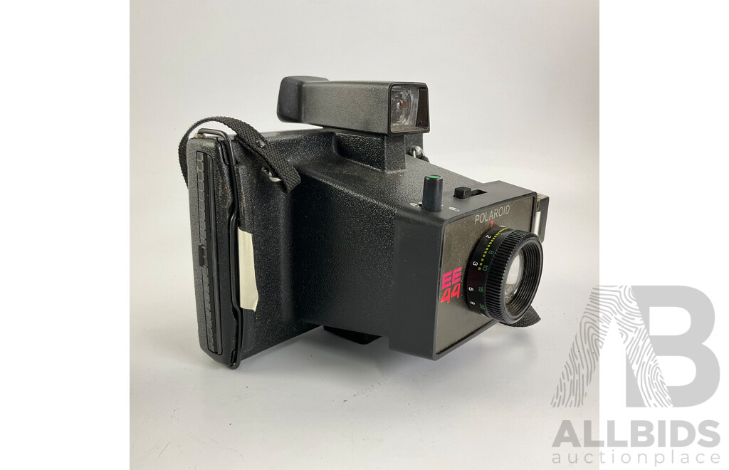 Two Vintage Polaroid Cameras, 600 and EE44 with Hanimex 110 TF in Original Box
