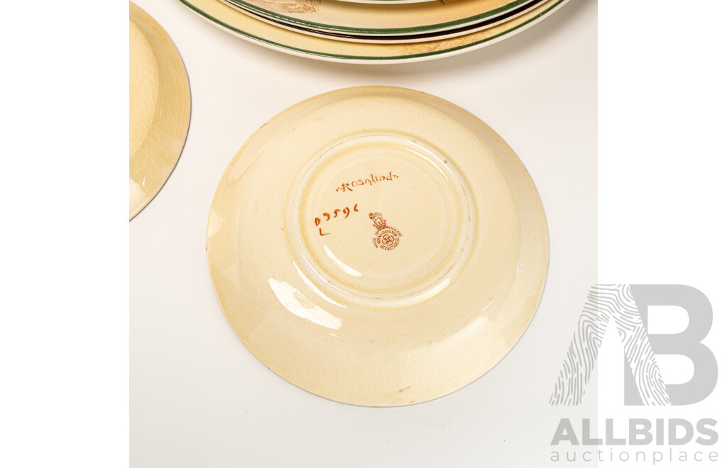 Collection Nine  Pieces Antique Royal Doulton Shakespeare Porcelain Display Plates