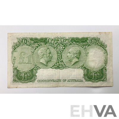 Australian 1954 Coombs Wilson R34S One Pound STAR Note , HC97 17321