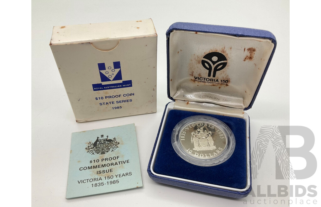 Australian RAM 1985 $10 PROOF Silver Coin, NSW
