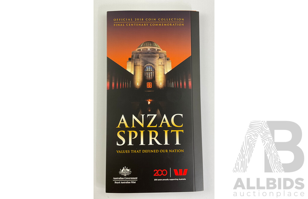 Australian 2018 Anzac Spirit Fifteen Coin Set, Complete