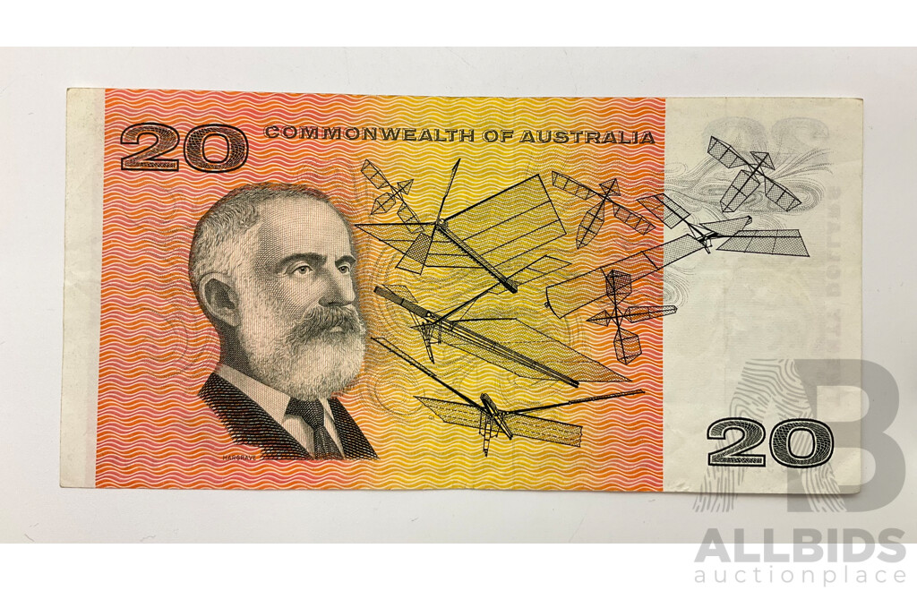Australian 1966 Coombs Wilson R401 $20 Note, XAE 092054