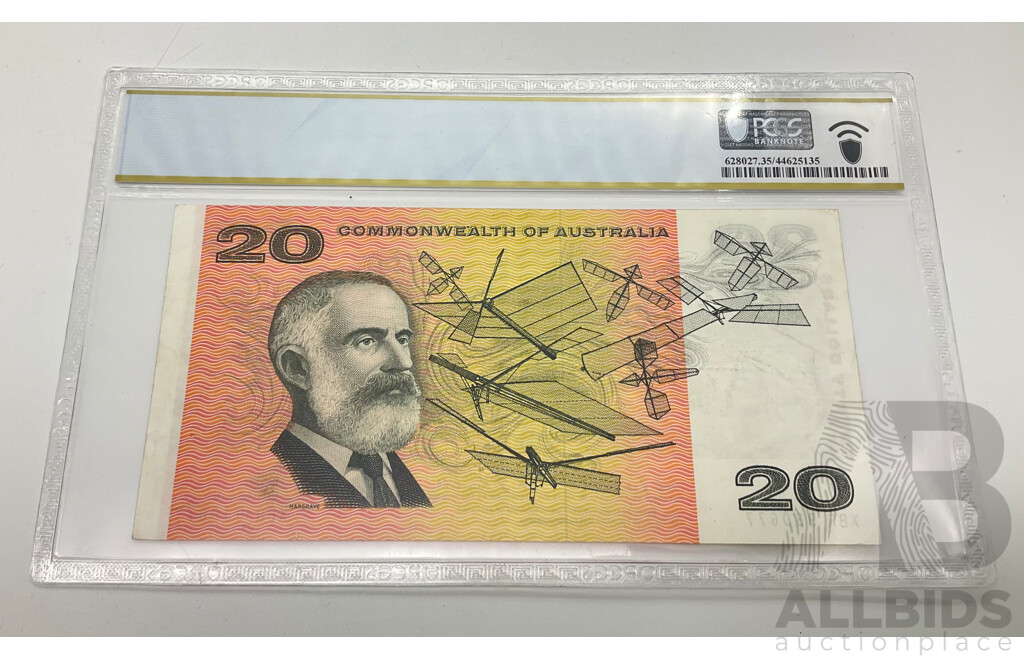 Australian 1967 Coombs Randall R402 $20 Note Graded VF XBR 930677.