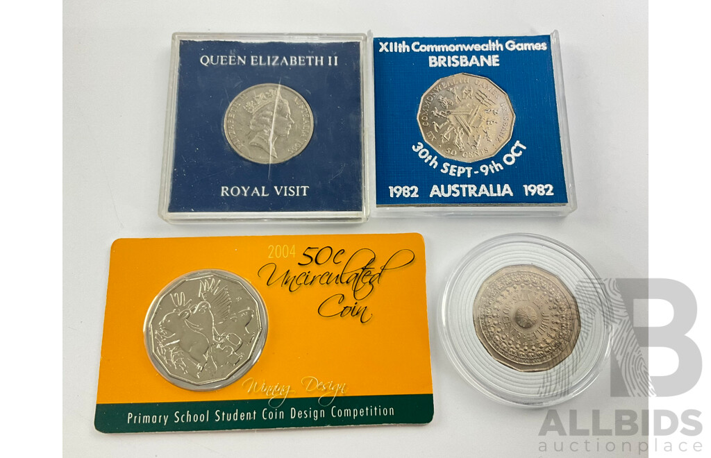 Australian 1977 1982, 1995, 2004 UNC Coins.