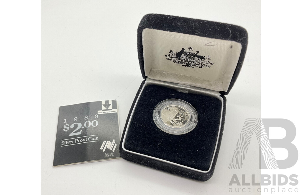 Australian RAM 1988 $2 Silver Proof Coin. First Year of Issue.