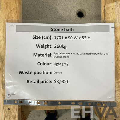 Light Grey Stone Bath (1700Lx900Wx550H) - ORP $3,900.00