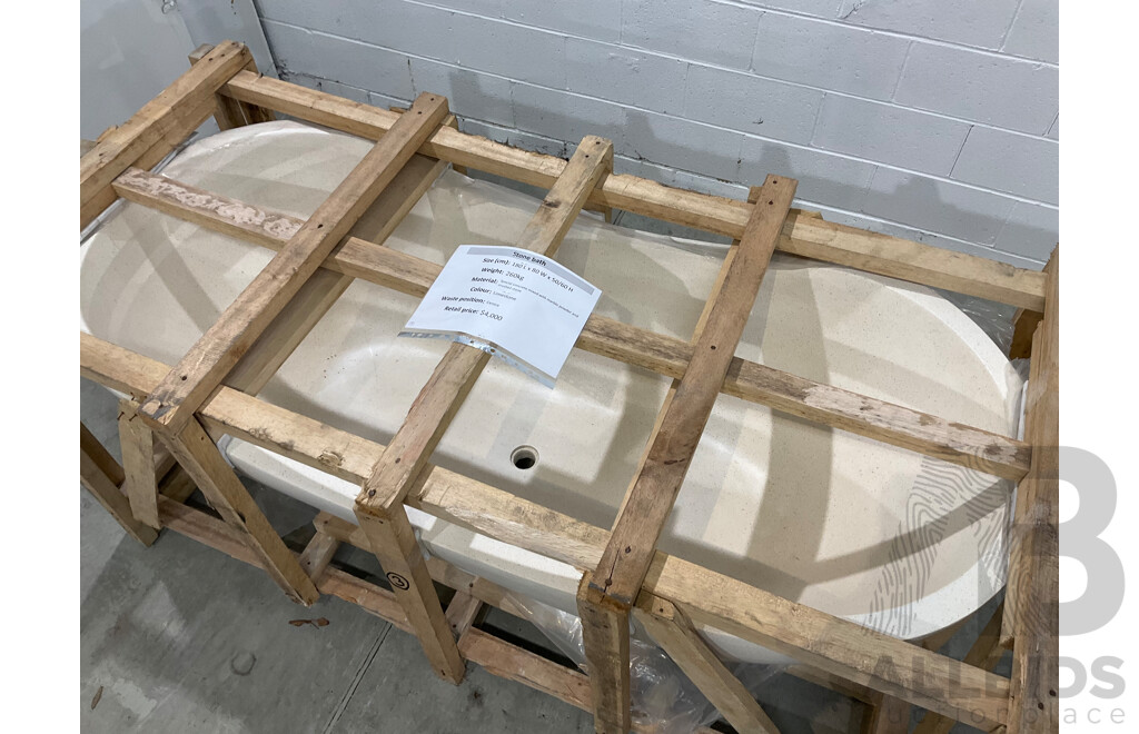 Limestone Stone Bath (1800Lx800Wx500/600H) - ORP $4,000.00