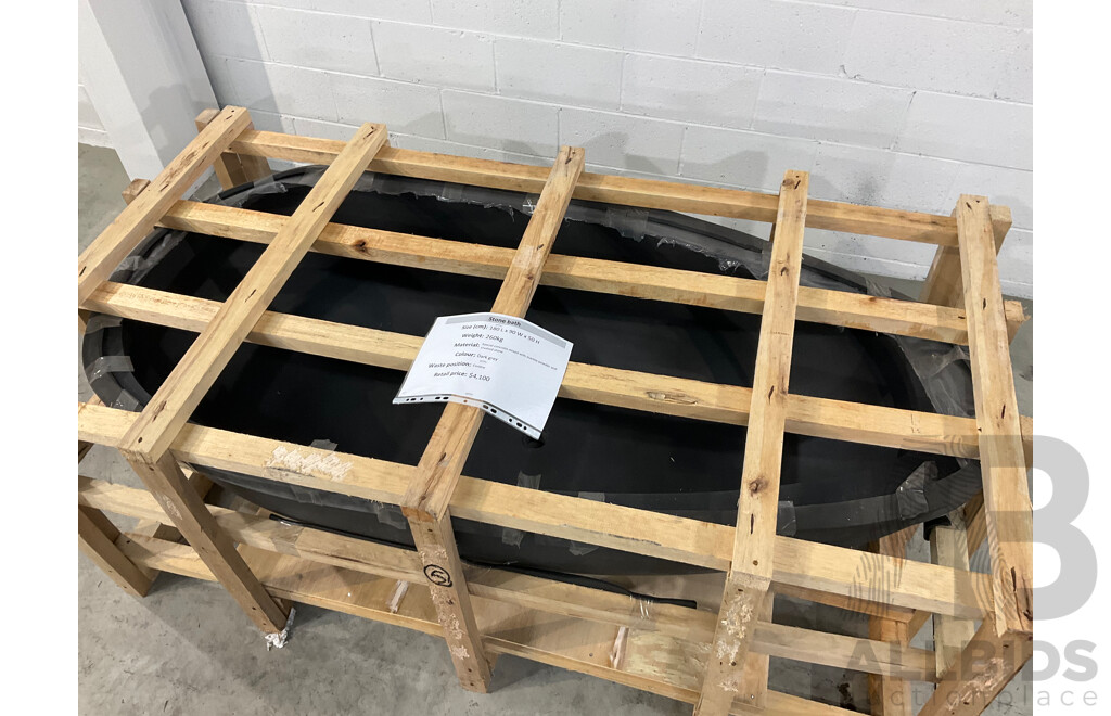Dark Grey Stone Bath (1800Lx900Wx500H) - ORP $4,100.00