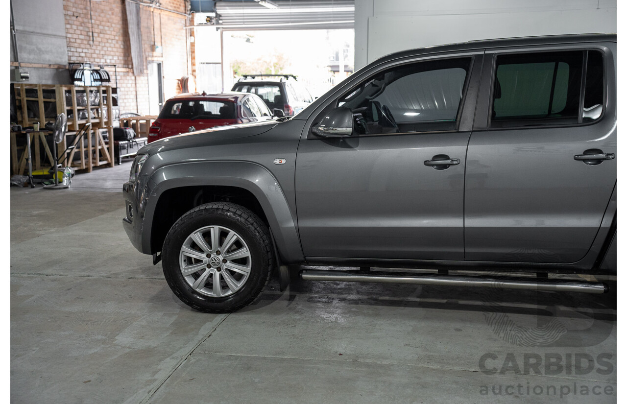 1/2013 Volkswagen Amarok Tdi400 Highline (4x4) 2H MY13 Dual Cab Utility Natural Grey Metallic Turbo Diesel 2.0L