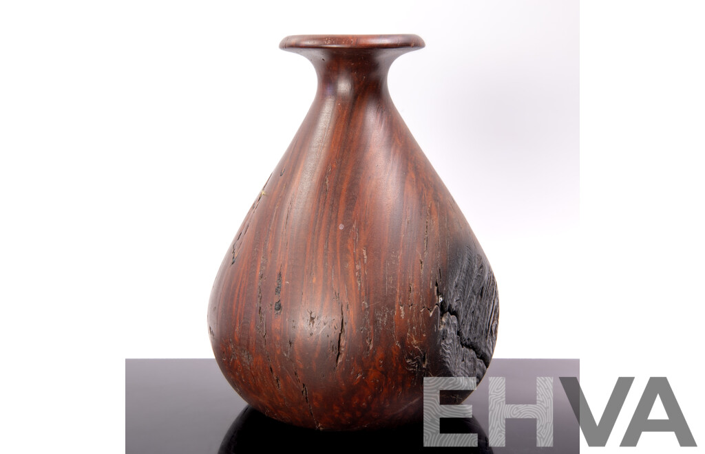 Heavy Australian Studio Hand Turned Eucalyptus Burl Vase
