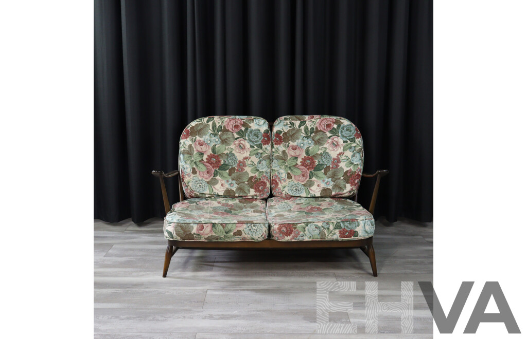 Ercol Oak Two Seater Settee