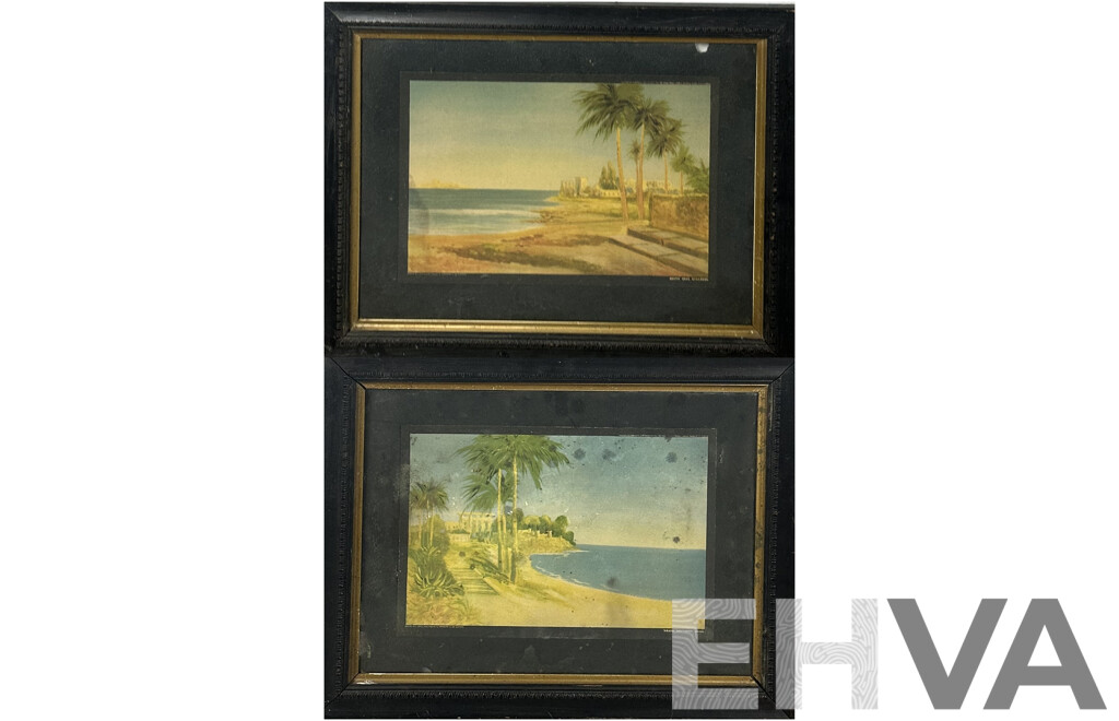 Phillipe G. De Latour, (20th Century, French, ?-), South Sea Stillness & 'Neath Southern Skies, Vintage Colour Prints, South Sea Isles Originals, 47.5 6 x 60.5 cm (frame) (2)