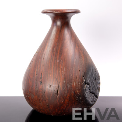 Heavy Australian Studio Hand Turned Eucalyptus Burl Vase