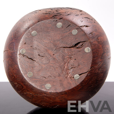 Heavy Australian Studio Hand Turned Eucalyptus Burl Vase