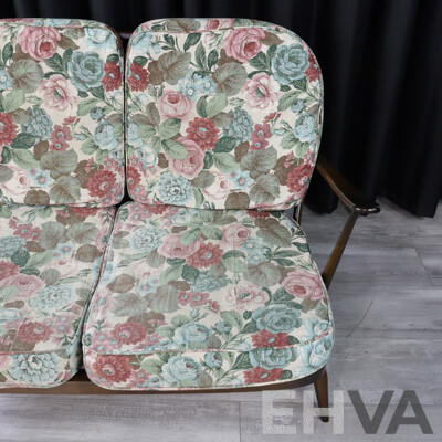 Ercol Oak Two Seater Settee