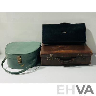 Collection of Three Vintage Bags Including One Example From Royal and Two Briefcases Including Example From A.L.M