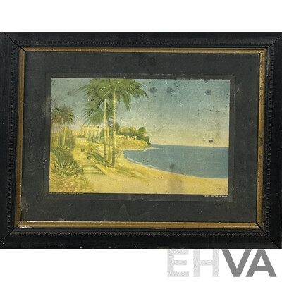 Phillipe G. De Latour, (20th Century, French, ?-), South Sea Stillness & 'Neath Southern Skies, Vintage Colour Prints, South Sea Isles Originals, 47.5 6 x 60.5 cm (frame) (2)